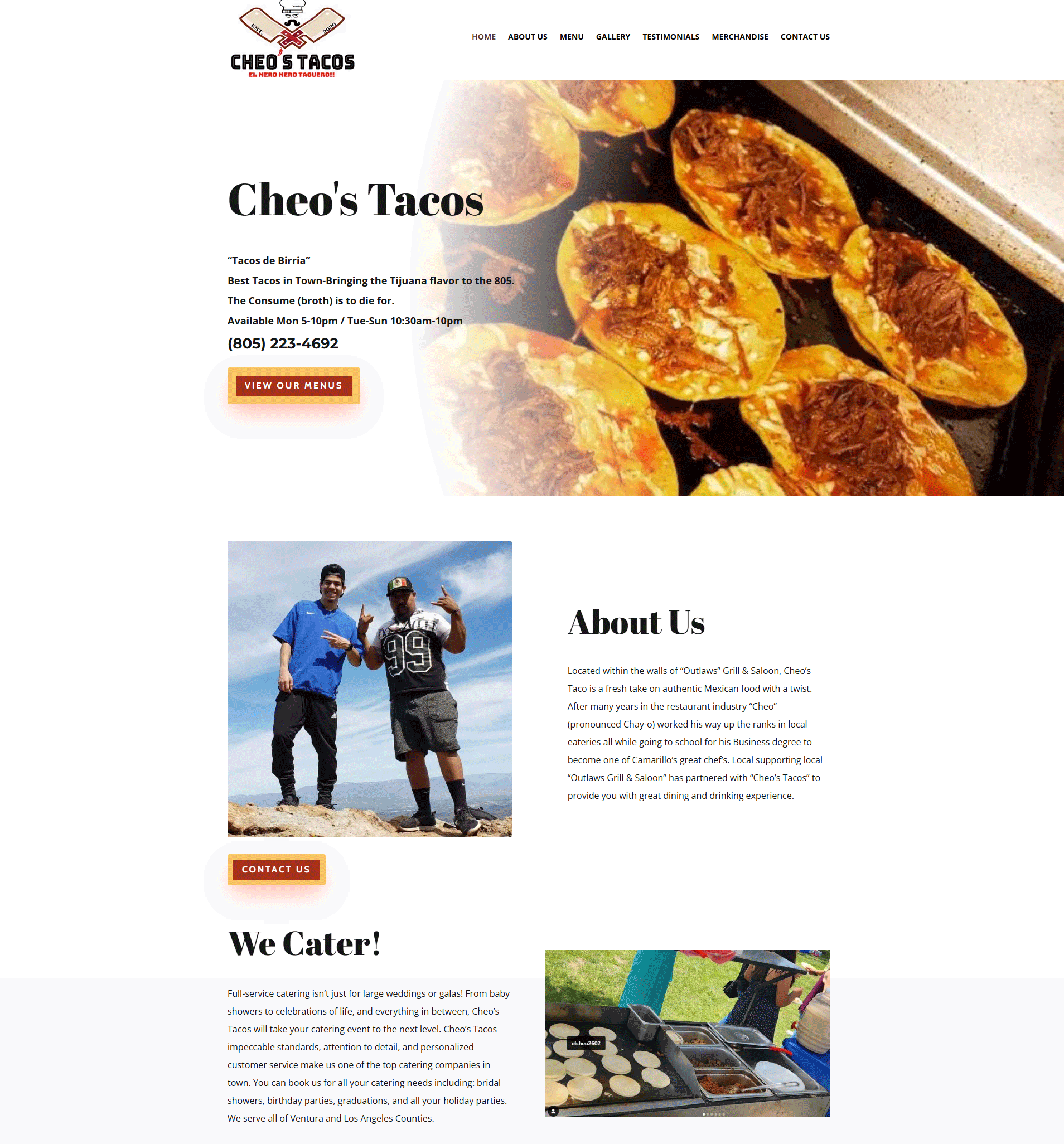 Cheos Tacos — website preview