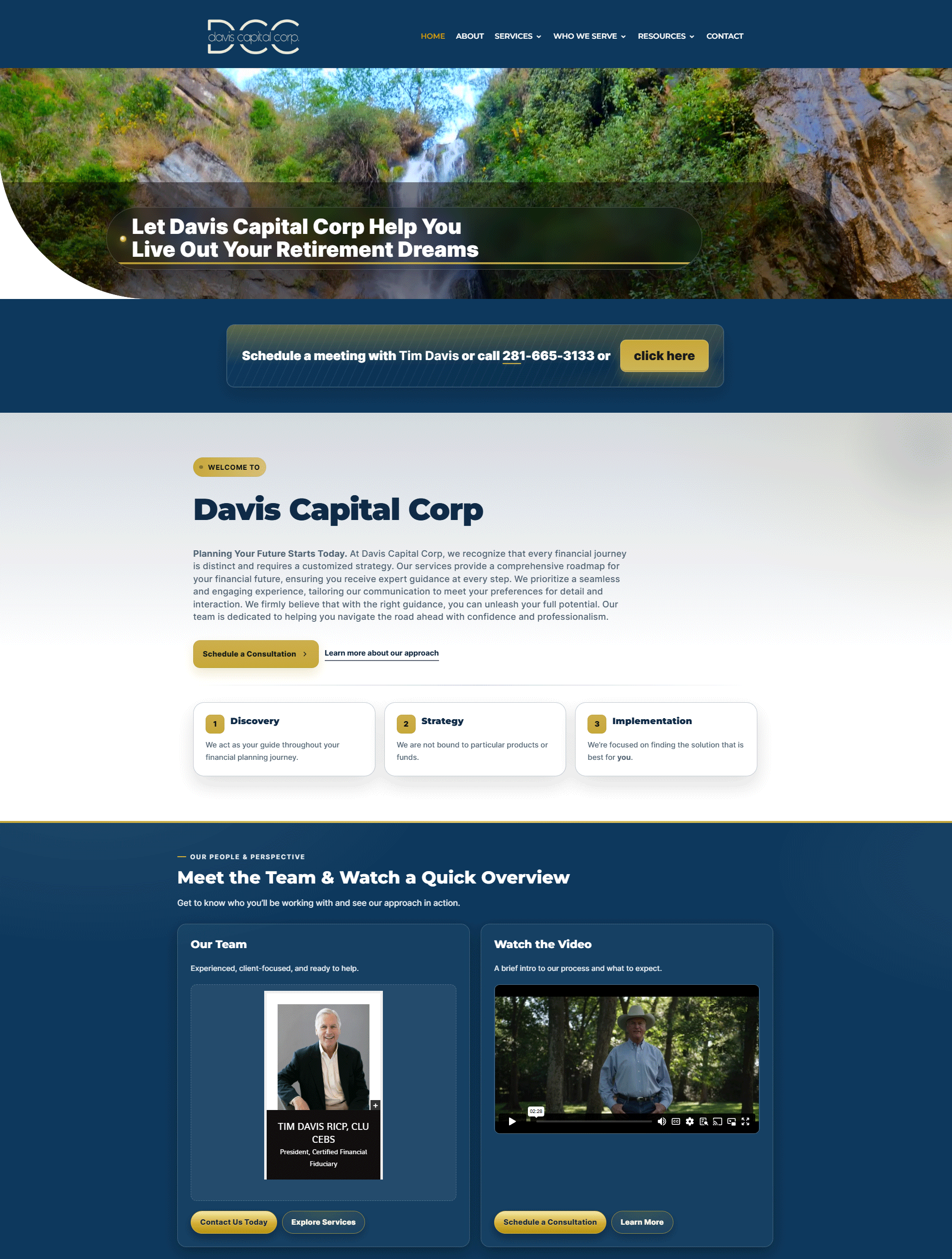 Animated preview of Davis Capital Corp website