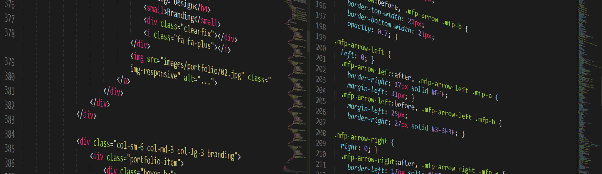 Custom coded vs. template website animation